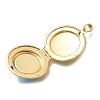Brass Flat Round Locket Pendants KK-D431-029A-G-2