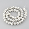 Electroplated Natural Lava Rock Beads Strands X-G-T061-55E-8mm-2