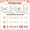 150Pcs 15 Styles Brass Toggle Clasps KK-ME0003-87-2