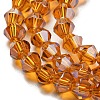 Transparent Electroplate Glass Beads Strands EGLA-A039-T4mm-A28-3