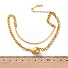 304 Stainless Steel Curb Chain Wrap Bracelets for Women BJEW-A036-12G-5