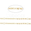Brass Cube Beaded Link Chains CHC-M025-63G-2
