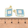 Golden Plated Alloy Enamel Pendants X-ENAM-Z017-12G-01-3