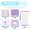 40Pcs 4 Styles Paper Foldable Header Cards CDIS-TA0001-51-4