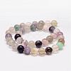 Natural Fluorite Bead Strands G-K153-B36-10mm-2