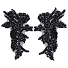 1 Pair Polyester Embroidery on Clothing Patches DIY-FG0008-15C-1