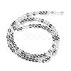 Transperant Electroplate Glass Beads Strands GLAA-P056-4mm-C01-2