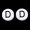 Opaque White Acrylic European Beads AC-CBA3BDD-01D-1