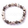 Natural Zebra Jasper Beads Stretch Bracelets BJEW-F380-01-B04-2