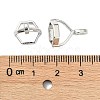 Brass Pendant Hexagon Bead Cap Bails X-KK-K205-01P-3