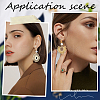 46Pcs Brass Clip-on Earring Converters Findings KK-SC0003-68-5
