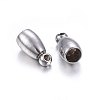 Tarnish Resistant 304 Stainless Steel Cord Ends STAS-O107-12P-2