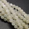 Round Natural White Moonstone Bead Strands LS-G-L425-22-6mm-1