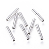 Platinum Plated Brass Bayonet Clasps X-KK646-3-1