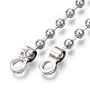 Iron Round Ball Chains with Bead Tips MAK-N034-006B-P-3