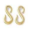 PVD Vacuum Plating 304 Stainless Steel S Hook Clasps X-STAS-G278-44G-2