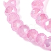 Baking Electroplate Glass Beads Strands DGLA-A039-J6MM-B16-3
