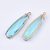 Transparent Glass Pendants X-GLAA-T007-15C-2