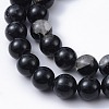 Natural Black Tourmaline Beads Strands X-G-F666-05A-8mm-4