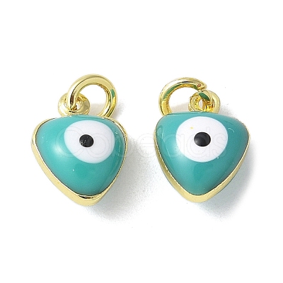 Brass Enamel Charms KK-S518-03C-G-1