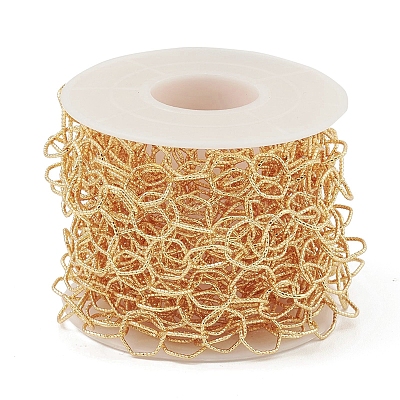 Brass Textured Hexagon Link Chains CHC-M025-33G-1