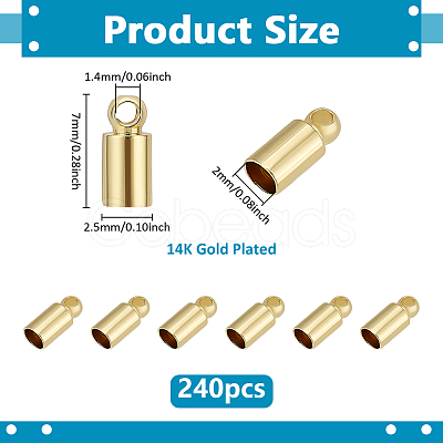 Brass Cord End FIND-PH0028-49A-G-1