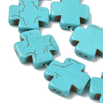 Synthetic Turquoise Beads Strands TURQ-G118-20x20mm-11-1