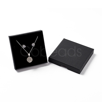 Paper with Sponge Mat Necklace Boxes LS-OBOX-G018-01B-02-1
