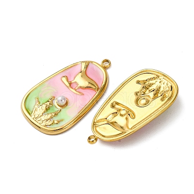 304 Stainless Steel Enamel Pendants STAS-L299-22G-02-1