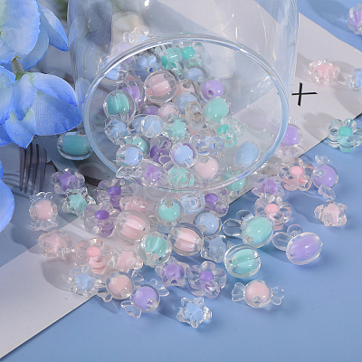 CHGCRAFT 220Pcs Transparent Acrylic Beads Sets TACR-CA0001-26-1