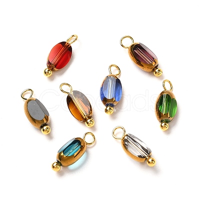 Electroplate Glass Pendants PALLOY-JF00895-1