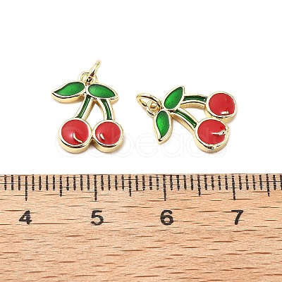 Brass Enamel Charms KK-L237-029G-02-1