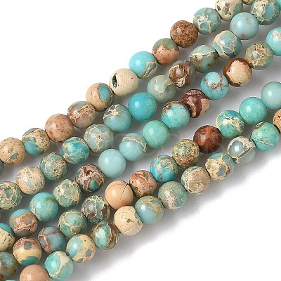 Dyed Natural Regalite/Imperial Jasper/Sea Sediment Jasper Beads Strands G-B124-C05-06-1
