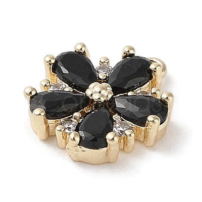 Brass Micro Pave Cubic Zirconia Charms KK-G491-26G-03-1