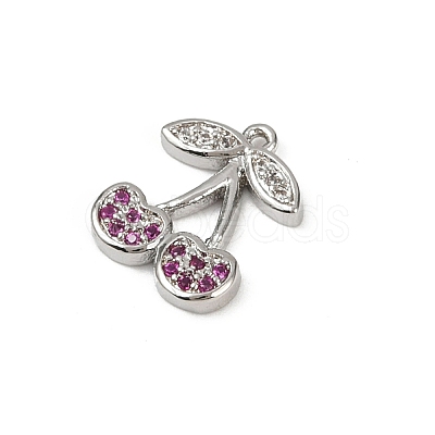 Brass Micro Pave Cubic Zirconia Pendants KK-M322-48P-04-1