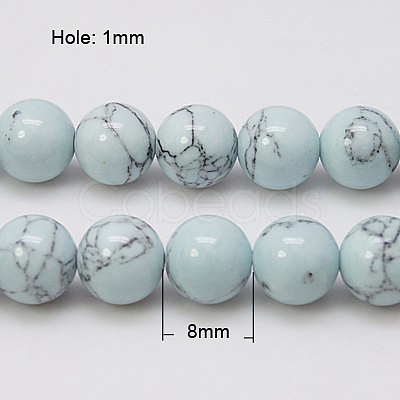 Synthetic Turquoise Beads Strands TURQ-H038-8mm-XXS20-1
