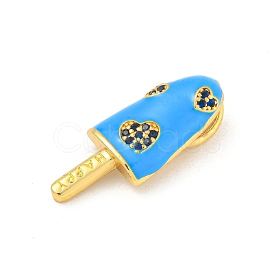 Rack Plating Brass Micro Pave Cubic Zirconia Pendants KK-P277-09G-1
