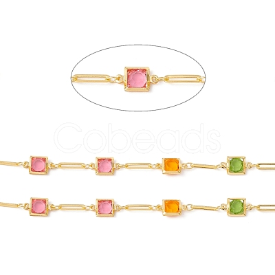 Handmade Brass Oval & Square Link Chain CHC-E025-42G-1