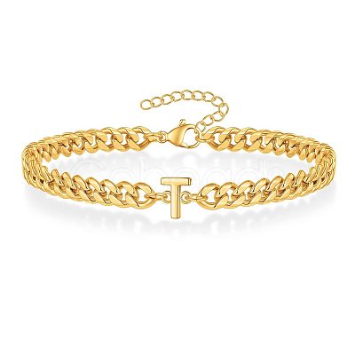 Letter 304 Stainless Steel Link Bracelets FS-WG7830E-19-1