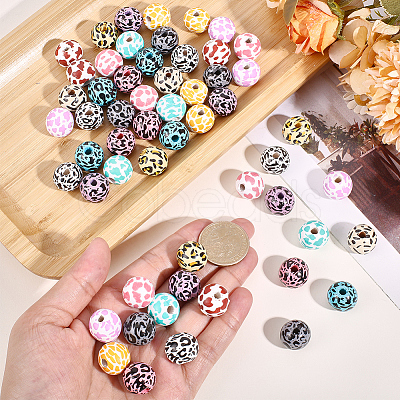 72Pcs 12 Colors Wood European Beads WOOD-SC0002-25-1