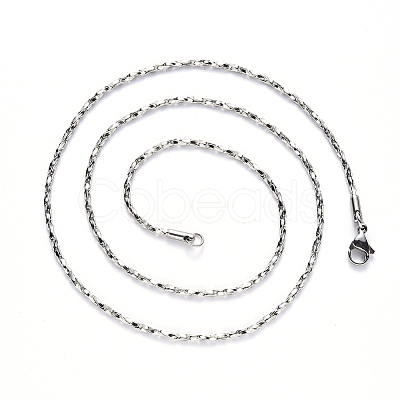 Non-Tarnish 304 Stainless Steel Coreana Chain Necklace NJEW-S420-006B-P-1