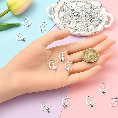 100Pcs Tibetan Style Alloy Pendants TIBE-YW0001-93-1