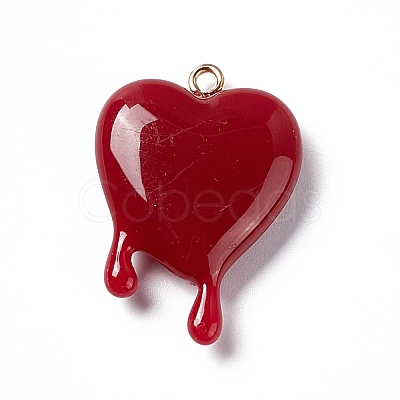 Opaque Resin Pendants LS-RESI-F028-01A-1