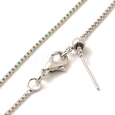 1.5mm Rack Plating Brass Box Chain Adjustable Slider Necklaces for Women Men MAK-L044-35P-1