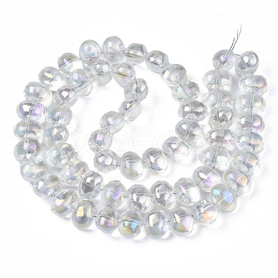 Electroplate Glass Beads Strand EGLA-S188-22-B03-1