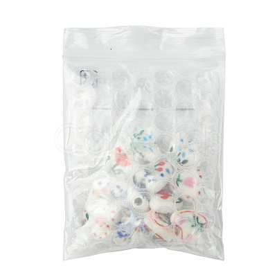 12Pcs 6 Colors Handmade Porcelain Ceramic Beads PORC-FS0001-67-1