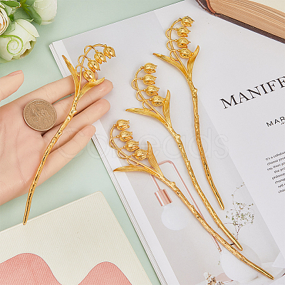 6Pcs Alloy Hair Sticks OHAR-SC0002-96-1
