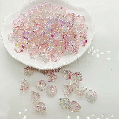 Glass Bead Caps GLAA-WH0033-90D-1