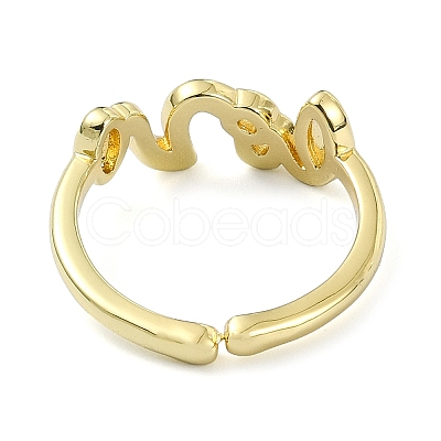 Brass Open Cuff Rings RJEW-B051-34G-1