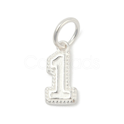 Number Series 925 Sterling Silver Charms STER-Q002-01B-1